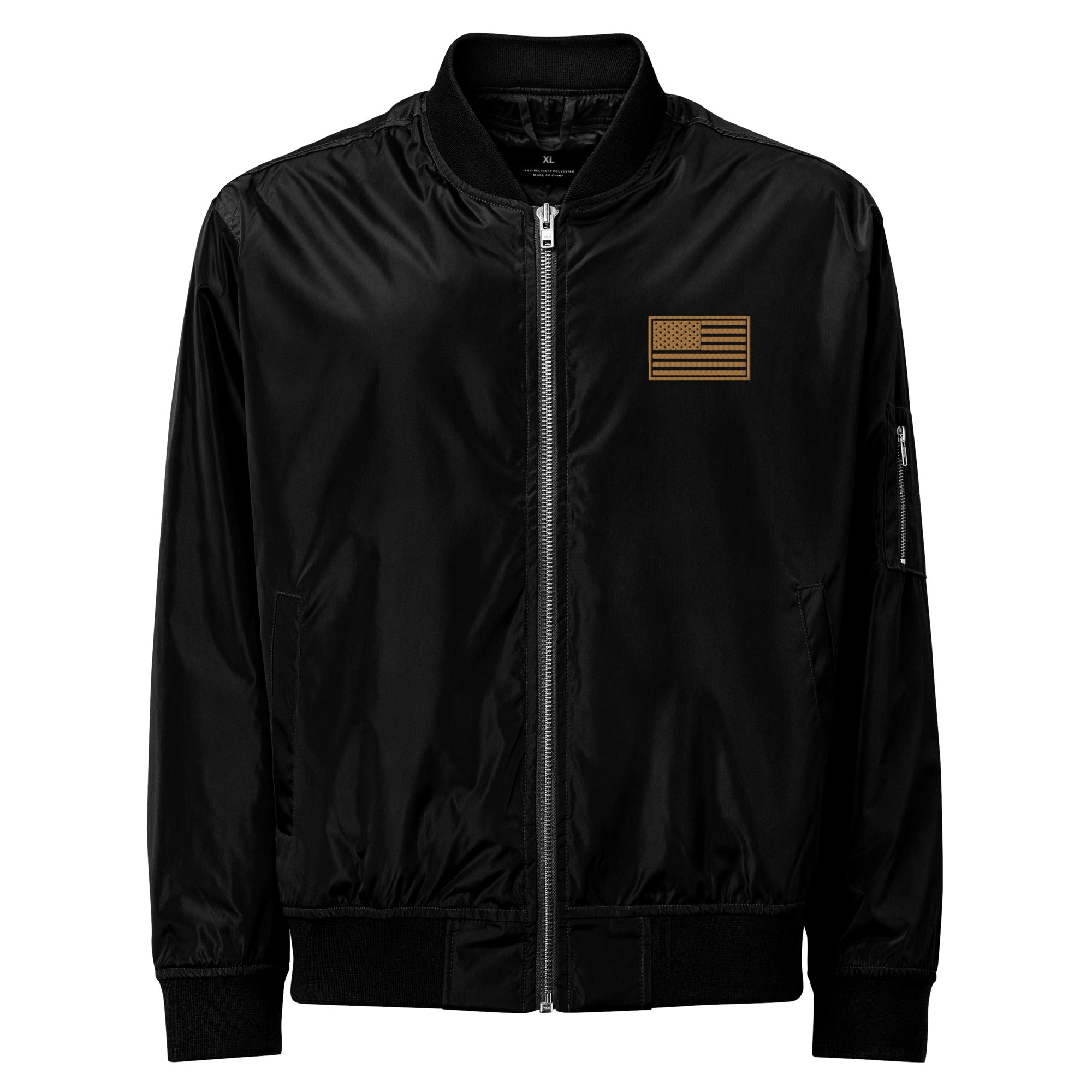 USA Black Bomber Jacket