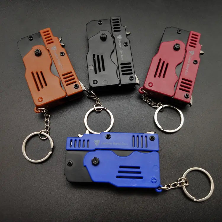 Black Rubber Band Gun Keychain