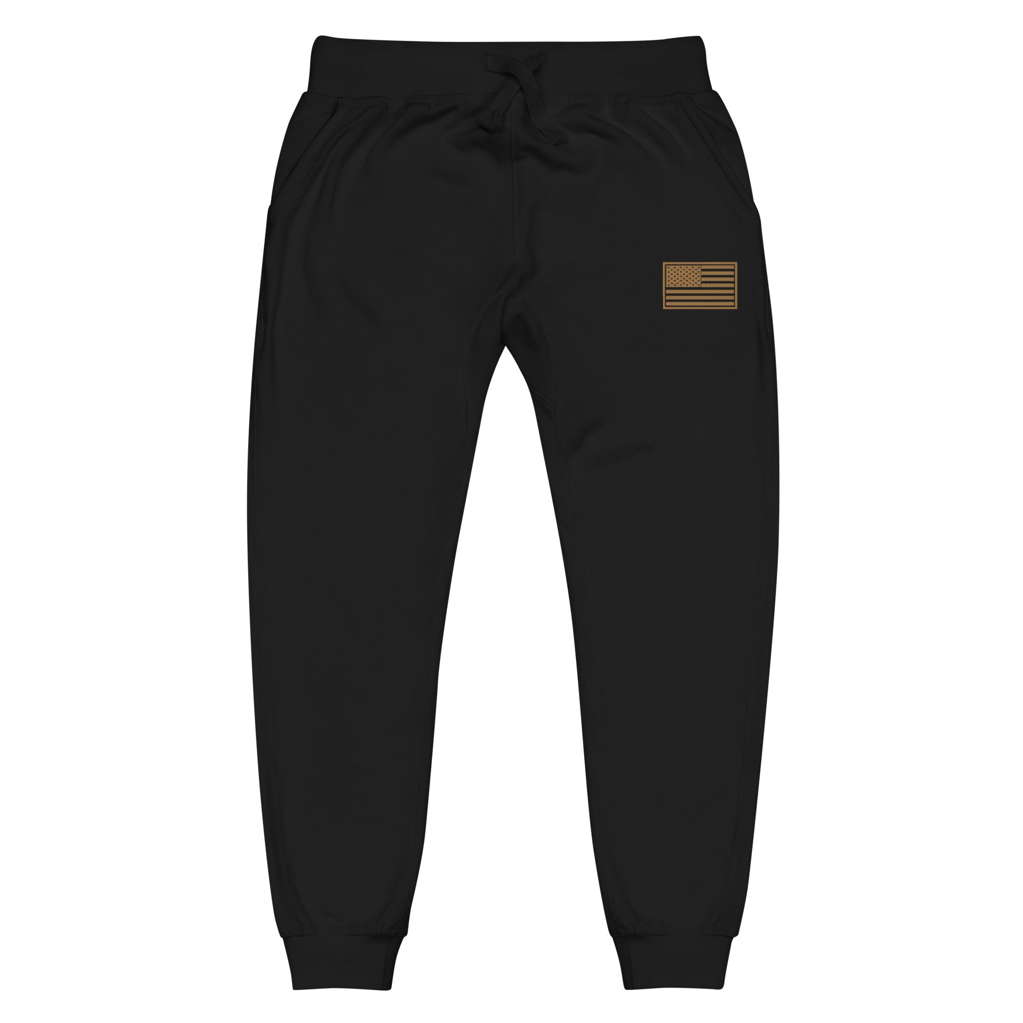 Gold Flag Black Joggers