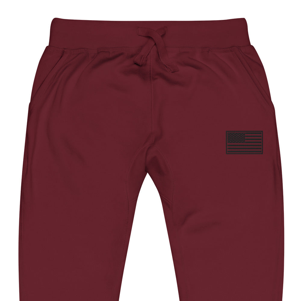 Maroon USA Flag Joggers